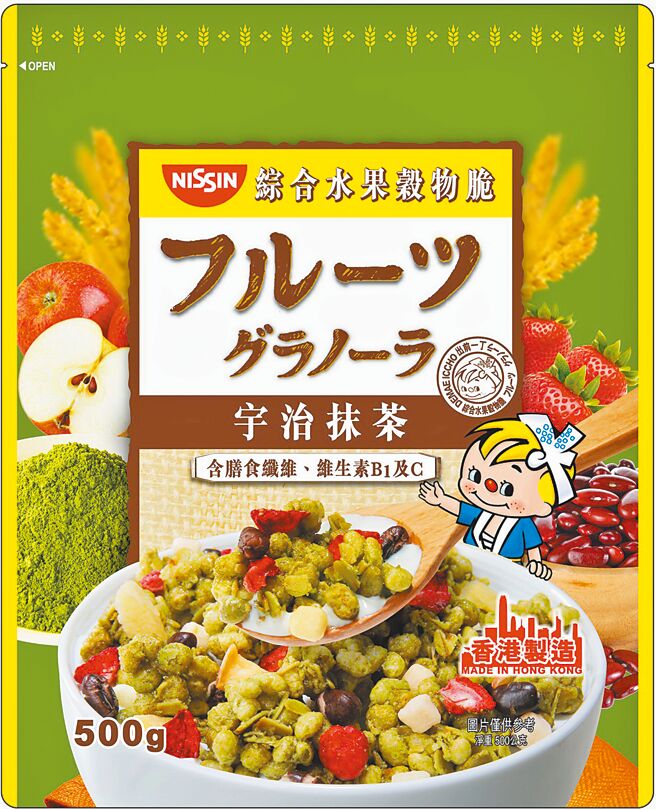 全联日清综合水果谷物脆宇治抹茶179元，任2包339元。（全联提供）