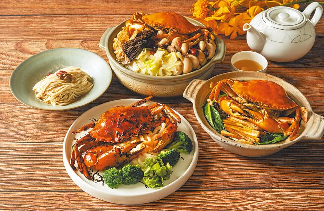 福容機捷A8店館內的「福粵樓」，新推出「初秋蟹逅」美饌饗宴，讓饕客們大飽口福。（福容大飯店桃園機捷A8店提供）