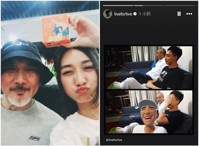 資深藝人徐少強的追思會於21日舉行，兒子徐偉棟、女兒徐頴堃紛紛在社群思念亡父。（圖／攝自IG@ericacwk、IG@liveforlive）