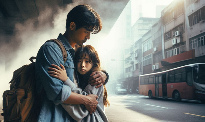 渣男见少女独自在骑楼竟起色心，强压压揉胸摸下体，依犯强制猥亵罪，处刑1年8月。可上诉。（示意图、与本案无关／AI生成）