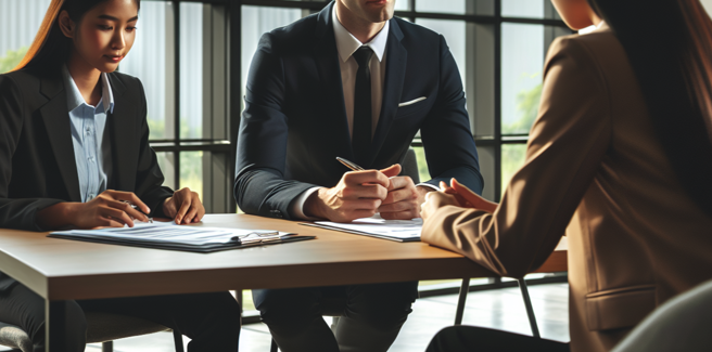 公司行號徵才除看求職者的能力，也會考臨場反應。（圖／示意圖，AI生成圖）
