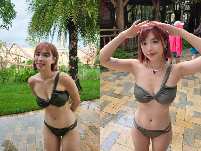 阿圆穿比基尼解放好身材。 （图／翻摄自阿圆 IG）