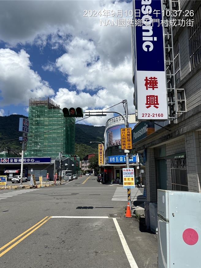 南投县12月1日新增3处科技执法路口，此为国姓乡中兴路与成功街口。（南投县警局提供／杨静茹南投传真）