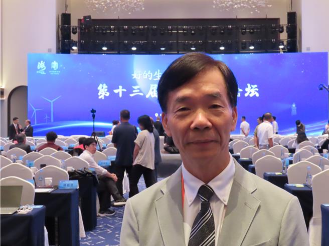 台灣旅行商業同業公會總會副理事長吳雁輝23日在大陸福建平潭接受本報採訪。（朱紹聖攝）