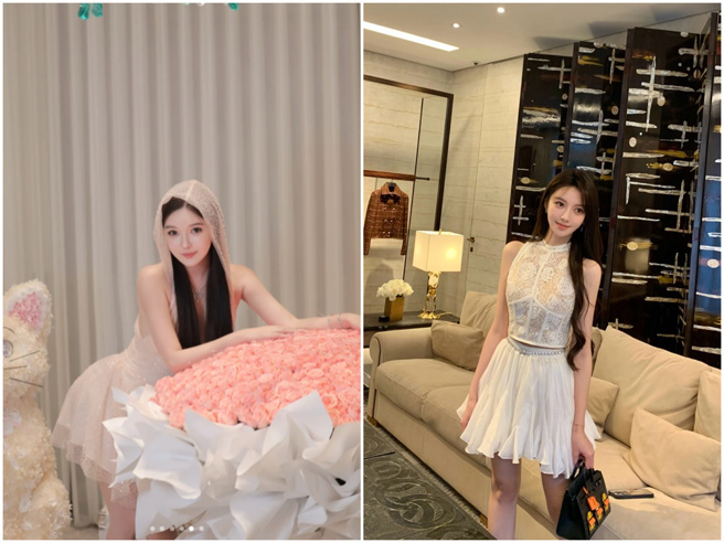 网友认为孙心娅(左)、叶珂简直长一样。（图／微博@叶珂、小红书@孙心娅）