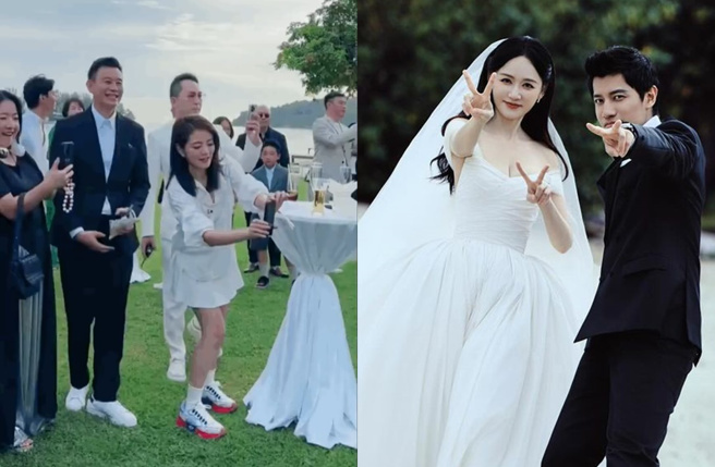 ​安以轩低调出席闺密陈乔恩婚礼。（图／翻摄自微博、陈乔恩 IG）