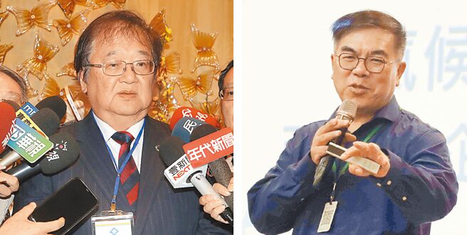 衛福部長邱泰源21日爆料稱賴清德總統打電話罵環境部長彭啓明，引發軒然大波。彭啓明（右圖）22日強調總統是君子，沒有罵他。邱晚間受訪（左圖），公開對彭致歉。（呂妍庭、劉宗龍攝）