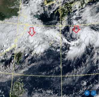 海面2低壓「產生藤原效應了」鄭明典：恐影響台灣