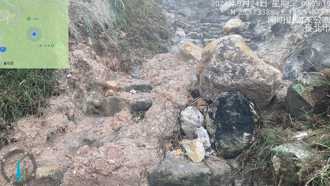 豪雨釀災！七星山主峰步道坍了 大石擋路