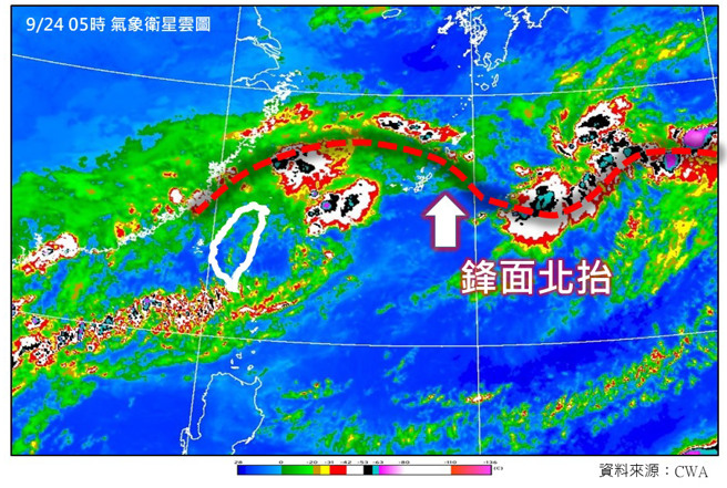 氣象專家林得恩表示，到10月上旬台灣仍處在大低壓帶影響範圍中，環境水氣充沛；10月中、下旬後天氣開始轉冷。（翻攝林老師氣象站臉書）