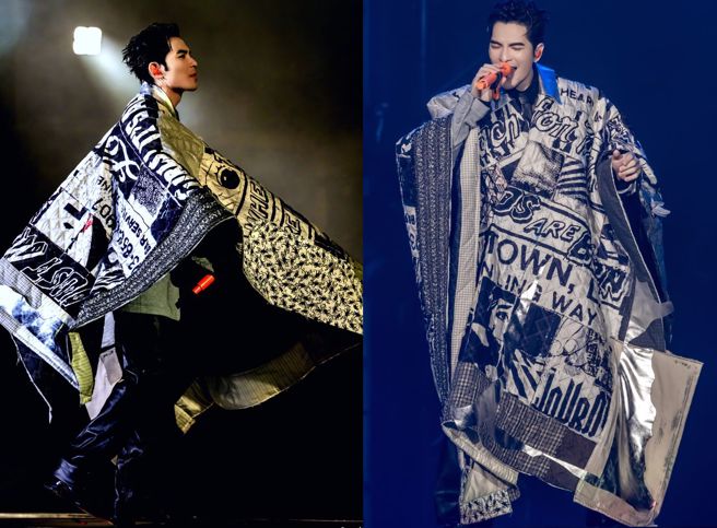 蕭敬騰把「棉被裝」也穿出時尚感。（圖／翻攝蕭敬騰工作室微博）