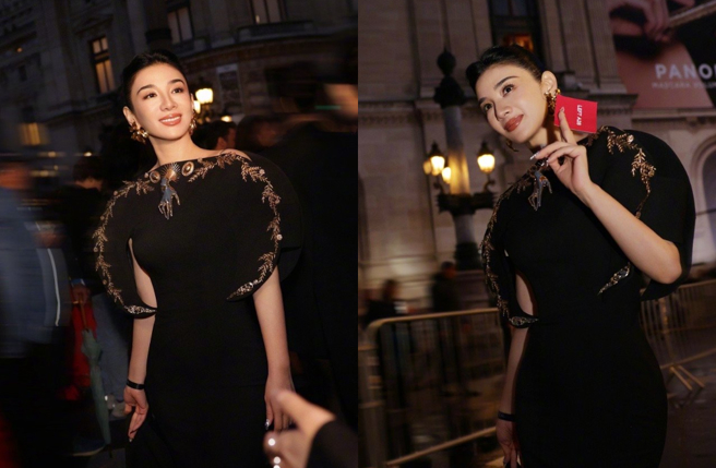 黄奕参加巴黎时装周遇惨事。（图／微博 黄奕）