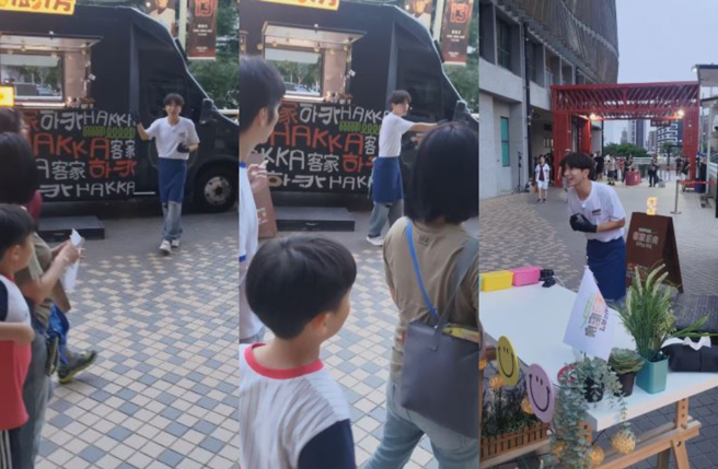 利特展現親切笑容，還不時用著中文與大家說謝謝。（圖／網友@xiwushi授權提供）