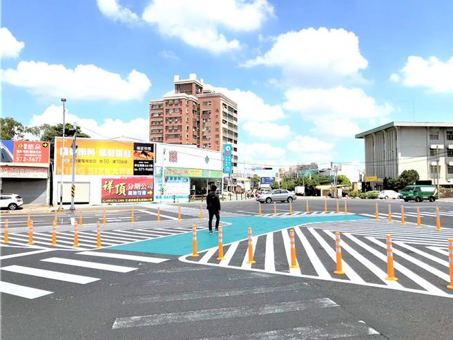 台南市麻豆市道173路口改造。（交通局提供／洪榮志台南傳真）