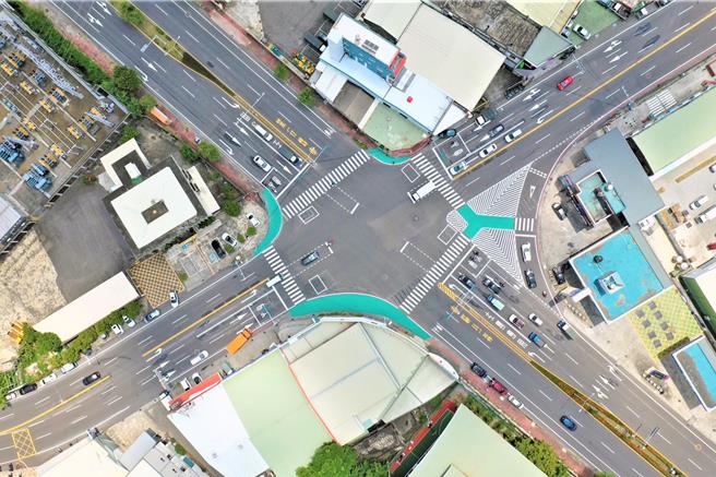 台南市麻豆市道173路口改造。（交通局提供／洪榮志台南傳真）