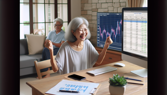 網友打算出資50萬給阿嬤買股票，藉此刺激腦力，避免退化。（AI示意圖）