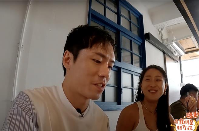 张瑞夫（左）在节目中与百芸约会。（TVBS提供）