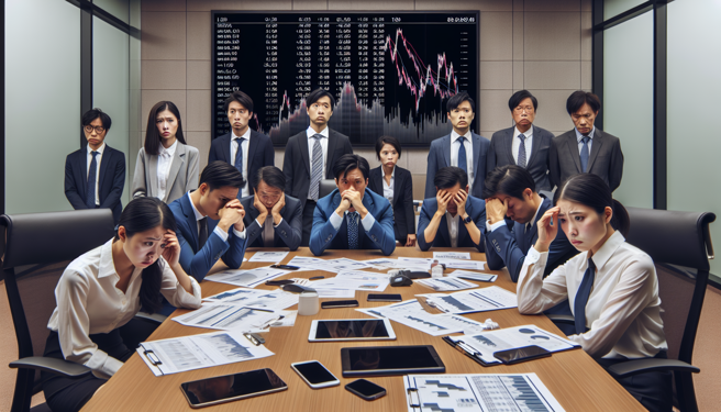 大陆上市公司暴雷，股票沦为壁纸，散户欲哭无泪。（图／AI生成）