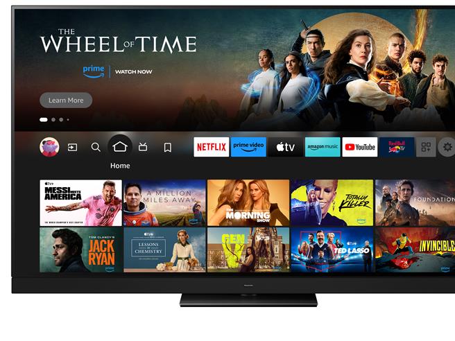 Panasonic 4K OLED电视Z93A系列搭载Fire TV OS介面，提供易用介面及出色声光体验。（Panasonic提供／朱世凯台北传真）