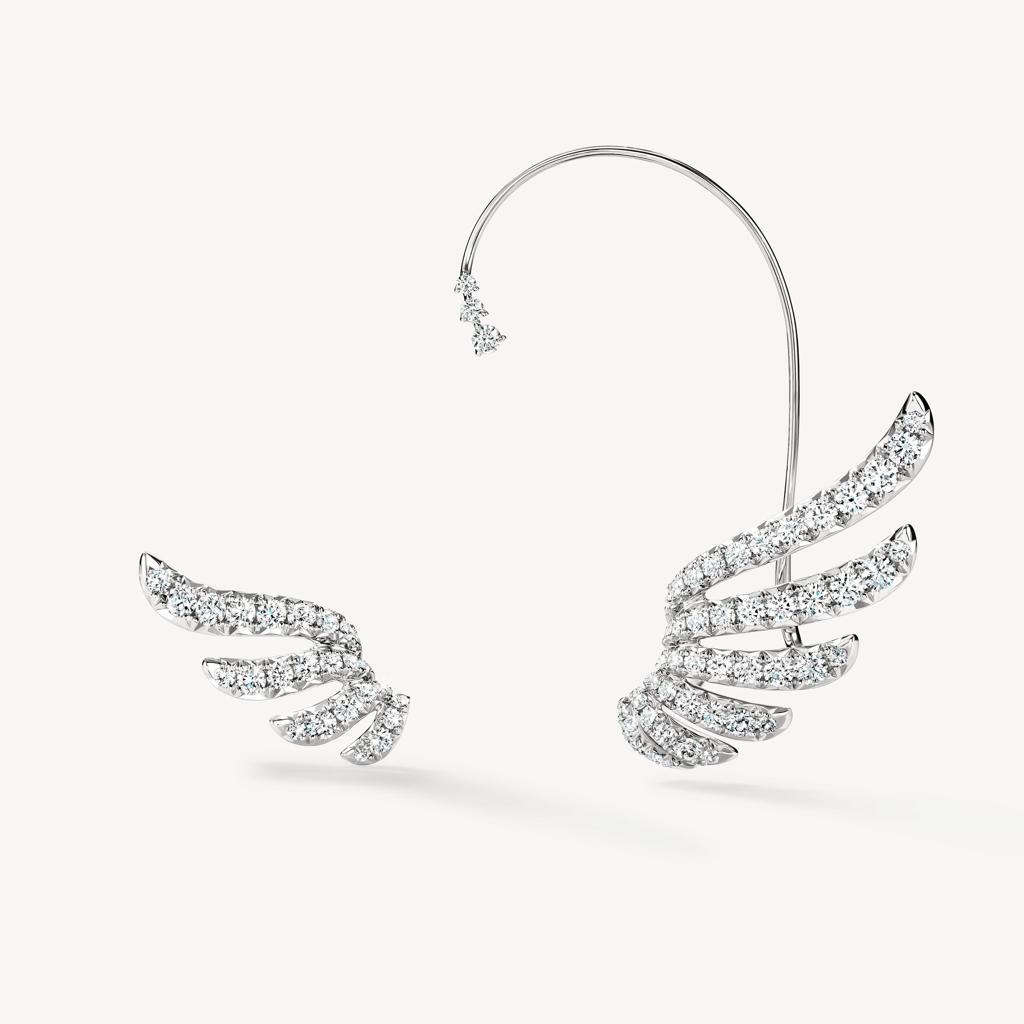 HOF VELA系列鑽石耳環，78萬2000元。（Hearts On Fire提供）
