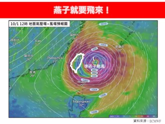 燕子周末生成达中颱「贴着台湾北上」雨炸3天