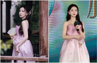 吳謹言婚後露臉氣色紅潤　粉色禮服腰間寬鬆網評「超顯孕肚」