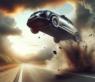 一年收46張超速罰單 BMW駕駛「空中飛3秒」真的升天了