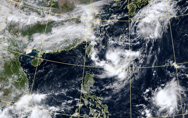 準燕子颱風下周一至周三最接近台灣，各地風雨明顯，可能發布颱風警報。（中央氣象署提供）