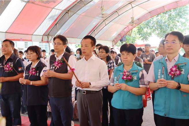 今大林國中平林校區祈福動土，將花上億元興建2層樓校舍及3層樓宿舍。( 呂妍庭攝）