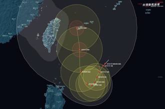 準颱風不排除登陸 半個台灣風強雨驟「一片紫紅」