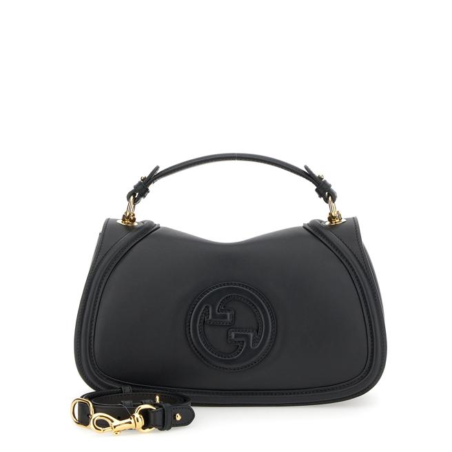 GUCCI Blondie 黑色肩背包M號，12萬6000元。 (GUCCI提供)