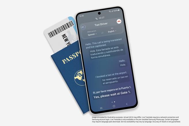 S24 FE支援多国语言翻译，出国旅游也能完美应对各种对话情境。（三星提供）
