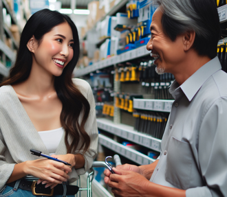 亚裔嫩妹飙色话 五金卖场狩猎老男人 业者火大出手了