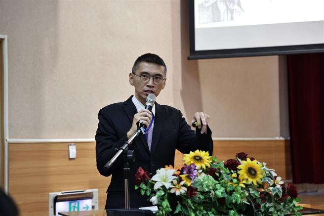 国防大学通识教育中心助理教授刘中校。（记者谢承宏摄）