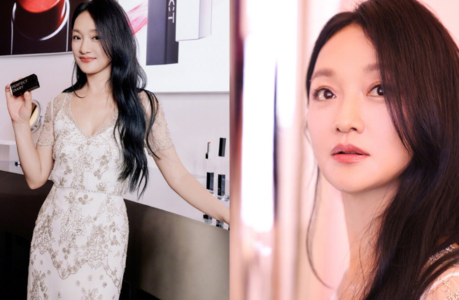 周迅改顶一头长髮亮相，绝美模样超不科学。（图／i周迅微博）