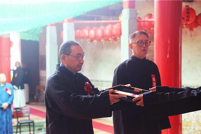 新北市祭孔大典由市长侯友宜担任主祭。（新北市教育局提供）