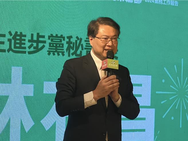 林右昌期許民進黨2026把新北市贏回來。（王揚傑攝）