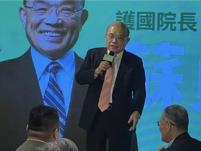 蘇貞昌期許新北市民再支持民進黨。（王揚傑攝）