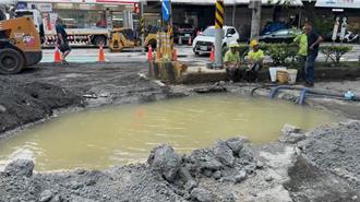 基隆自來水幹管破裂連環漏 徹夜搶修陸續供水