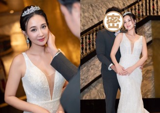 何妤玟曬深V婚紗「西裝男」身分出爐了！ 羞喊：值得我付出愛的人