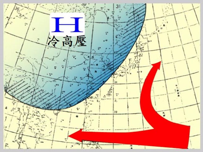 冷高壓強弱會影響山陀兒颱風往西或北轉。（翻攝自鄭明典臉書）