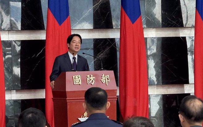 总统赖清德8月时主持「113年上半年陆海空军晋任将官勖勉典礼」。（中时资料照）