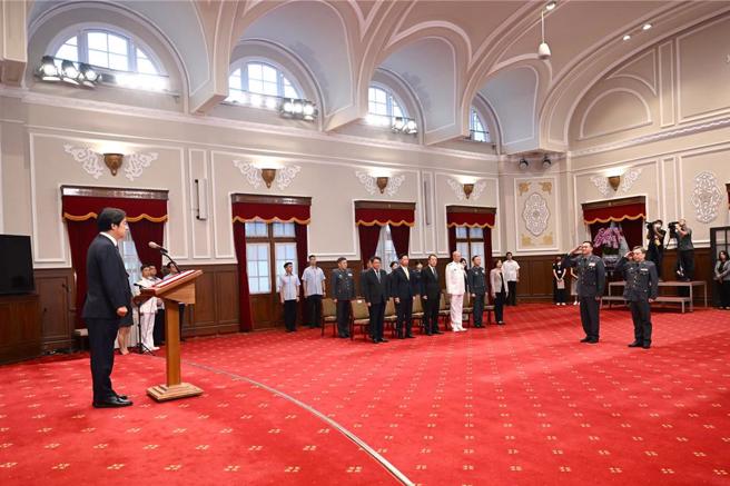 总统赖清德日前主持「将官晋任授阶典礼」。(总统府提供)