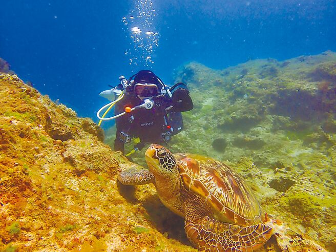 閻奕格迷上潛水，享受海洋世界。（華研國際提供）