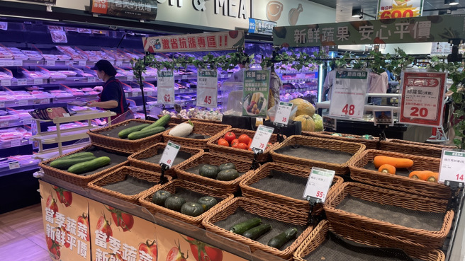 蔬果篮也所剩无几。（图／记者杨雅婷摄影）