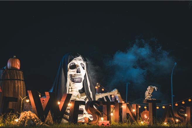 大溪笠復威斯汀萬聖節布置。（大溪笠復威斯汀提供）