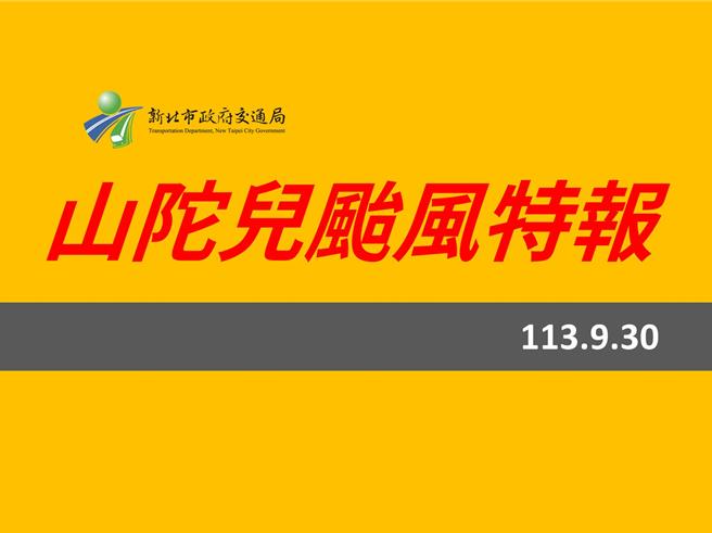 中度颱风山陀儿来势汹汹，新北市高滩地宣布，因应颱风来袭，高滩地停车场10月1日上午9时起只出不进，请民眾在管制时限前提移车，也请停在高滩地的车辆儘速驶离。（新北市交通局提供）
