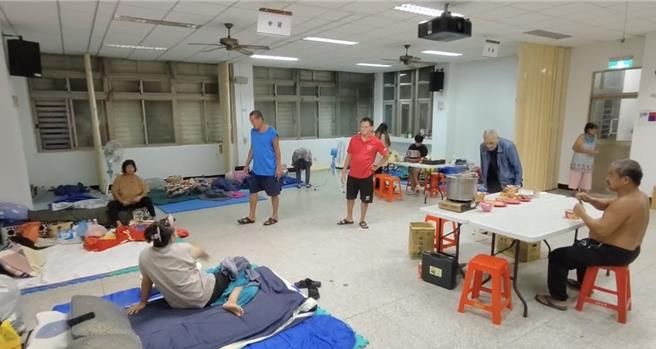 秀林鄉有9個村都要撤離，部分撤離暫時安置到社區活動中心。（秀林鄉公所提供／王志偉花蓮傳真）