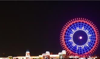 國慶限定！麗寶樂園摩天輪燈光秀 夜空登場