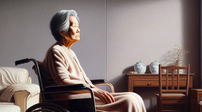 轮椅妇全身都是病，要4个孩子养她到死，法官将她的声请驳回。（示意图、与本案无关／AI生成）